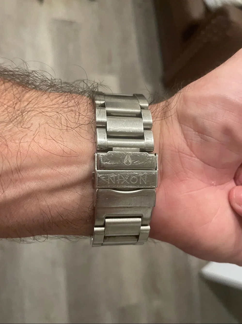Nixon Gunmetal Stainless Steel Chronograph Watch
